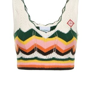 Casablanca Chevron Knit Tank Top